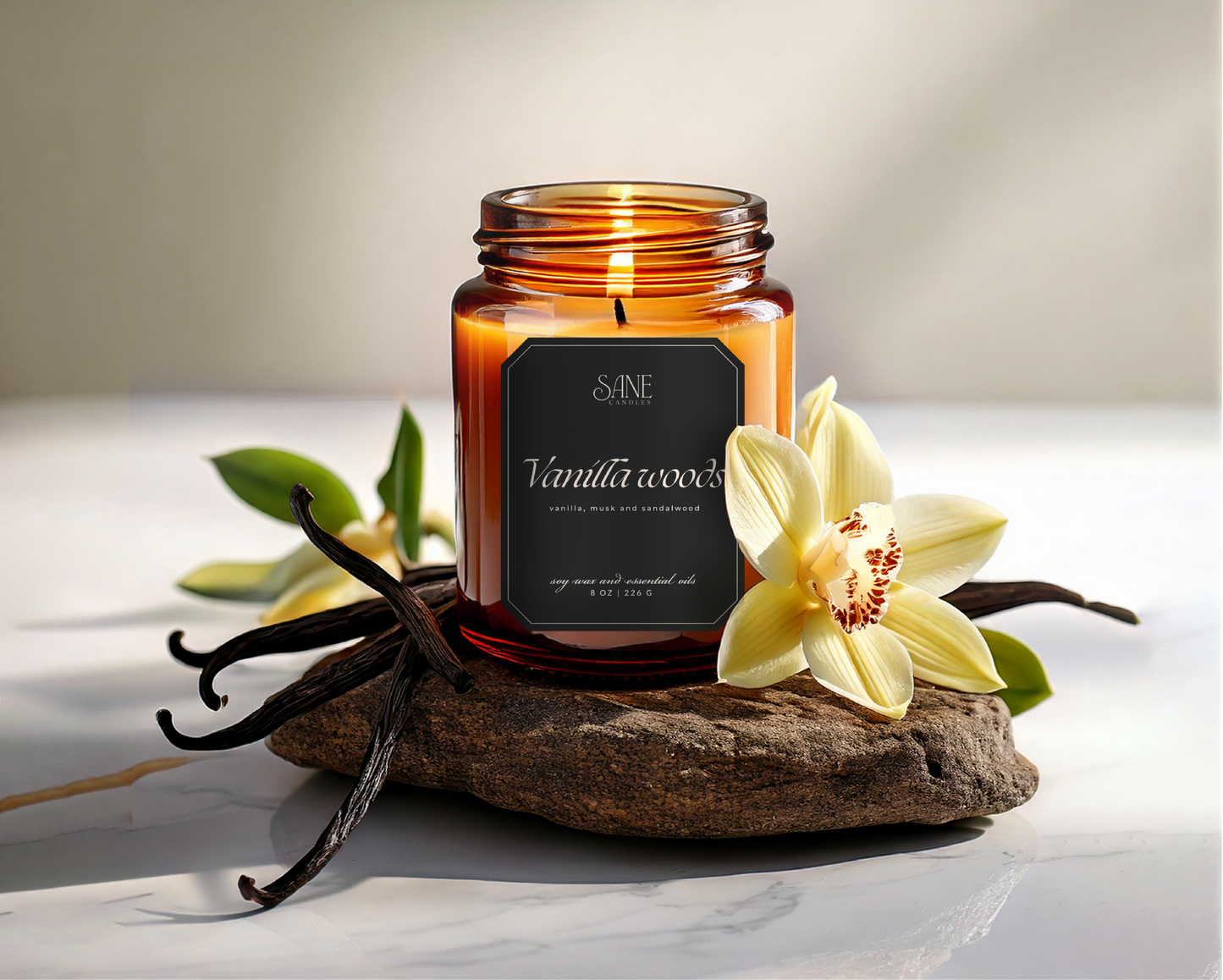 Vanilla Woods Candle - Single Wick